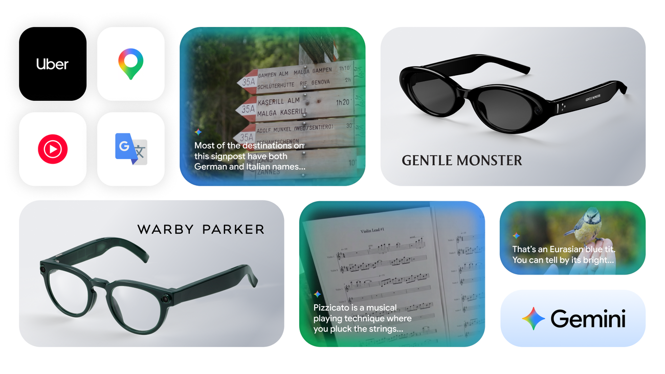 Android XR intelligent eyewearの公式ビジュアル